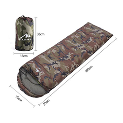 FYX Saco de Dormir Bolsa del Camuflaje por Temporada -10o, 210cm x 75cm para Viajes, Camping, Senderismo, Escalada (Verde del ejercito), Otras Activid precio