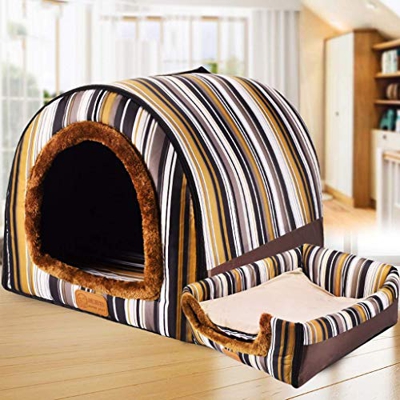 LVAB Cama para Mascotas Perro Grande Casa De Perro Invierno Mantener Caliente Lavable Cuatro Estaciones Perrera Interior Casa De Perro 6 Colores Tamañ