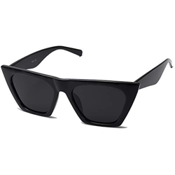 SOJOS Gafas De Sol Ojos de Gato Retro Polarizado Moderno Para Mujer SJ2115 Bella Con Marco Negro/Lente Gris características