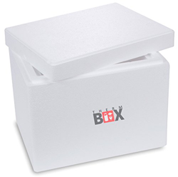 Profi Box M 40,0 x 30,0 x 32,0 cm, pared: 5,0 cm, V = 13,2 litros, poliestireno Caja blanco aislante Caja térmica Caja nevera Caja calentadora precio