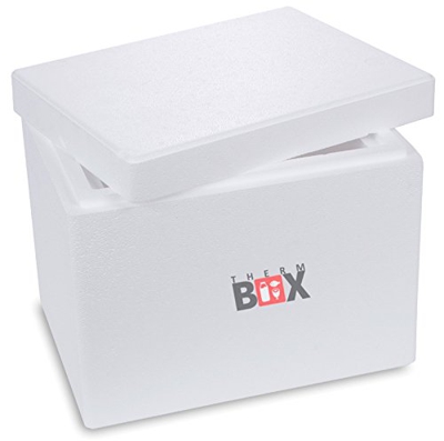 Profi Box M 40,0 x 30,0 x 32,0 cm, pared: 5,0 cm, V = 13,2 litros, poliestireno Caja blanco aislante Caja térmica Caja nevera Caja calentadora