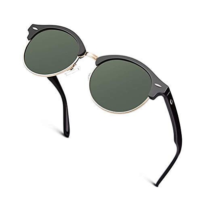 Soding Gafas de sol polarizadas Hombre Mujer Bocina enculado Medio Marco-GR1