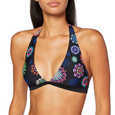 Desigual Biki_Manly Bikini, Negro (Negro 2000), 38 (Talla del Fabricante: Small) para Mujer