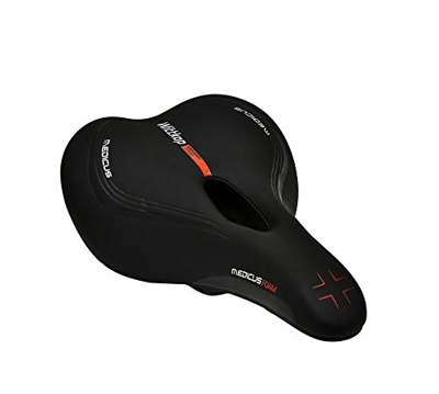 Büchel Wittkop Medicus Trekking-Sattel mit Memory Foam Sillín:, Hombre, Negro, Talla única