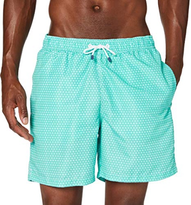 Hackett London Tennis Geo Pantalones Cortos, Verde (603spearmint 603), Medium para Hombre