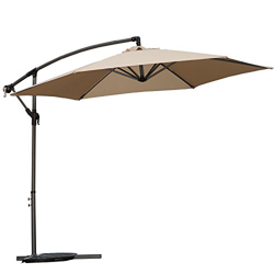 Angel Living 3M Parasol Excéntrico Sombrilla Voladiza con Manivela para Patio Exterior, Grande y Estable (Beige) características