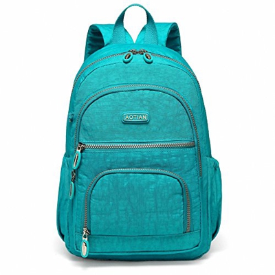 AOTIAN Mujer Peso Ligero Mochilas de Casual Juveniles Bolsas Escolares Bolsa de uso diario 9 Litros Turquesa