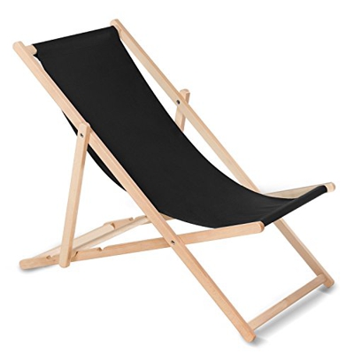 GreenBlue - Tumbona - Hecha de Madera de Haya, Disponible en 12 Colores, práctica, cómoda (Negro) …