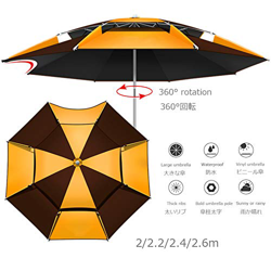 HLMBQ 200/220/240/260cm Sombrilla Playa/Parasol para terraza/Balcón Pantalla,Inclinable Plegable 360° Giratoria antiviento Pescar Camping Exteriores precio