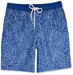 Amazon Essentials Bañador de 9"de secado rápido fashion-swim-trunks, Azul Marino Floral, US L (EU L) precio