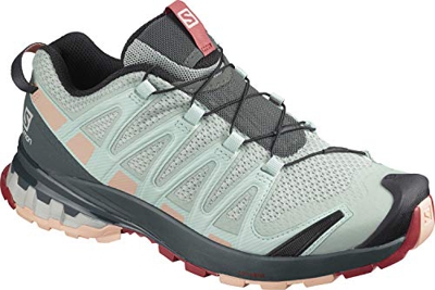 Salomon XA Pro 3D v8 GTX W, Zapatillas de Trail Running para Mujer, Gris (Aqua Gray/Urban Chic/Tropical Peach), 38 EU