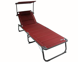 Homecall - Tumbona de espuma de secado rápido con parasol, XXL, 200 x 70 cm, Rojo características