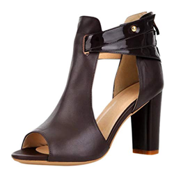 Luckycat Sandalias para Mujer, Zapatos de Tacón Medio Mujer, Playa Zapatos de Verano, Zapatos de Boca de Pescado, Sandalias de Punta Abierta en oferta