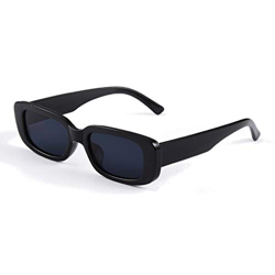 Long Keeper Gafas de sol rectangulares Protección UV400 Gafas de conducción retro para mujer (Negro) en oferta