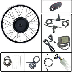Schuck Kit de conversión de Bicicleta eléctrica Rueda Delantera 48 / 36V500W Rueda de Motor sin escobillas sin Engranaje con Pantalla KT LCD5 con Radi en oferta