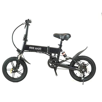 ESS WATT ESMBIKES Bicicleta eléctrica, Adultos Unisex, Negro, Unico