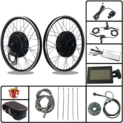 RICETOO Kit de conversión de Bicicleta eléctrica 48V 1500W 20"24" 26"27.5" 28"29''700C Rueda Trasera de Cassette E-Bike Ciclismo Hub Motor con Pantall