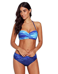 RUICHUANGS Bikini Mujer Conjuntos Bikinis Mujer Push up Bikini de Gradiente de Color Establece, Correa de Hombro Desmontable Push up Conjunto de Bikin precio
