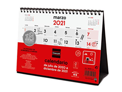 Finocam - Calendario de Sobremesa 18 Meses 2020-2021 S - 210x150 Mes Vista Español en oferta