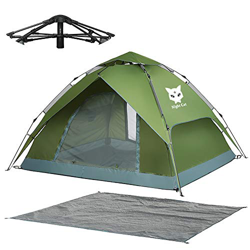 Night Cat Tienda de campaña Impermeable 2 3 4 Persona Instant Pop Up Cúpula automática Vacaciones de fácil configuración Carpa para Caminatas al Aire  en oferta