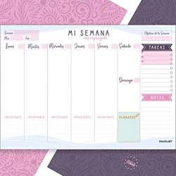PACKLIST Planificador Semanal. Organizador Semanal A4, Planning Escritorio - Weekly Planner Semanal, Regalo Original Mi Semana Más Organizada. Agendas características