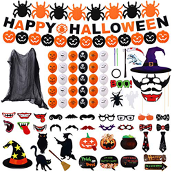 Colmanda Decoraciones de Halloween, 81 Piezas Halloween Decoracion Pancarta Halloween Halloween para Suministros Accesorios Fotográficos para Hallowee precio