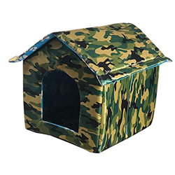 FYBlossom - Caseta para gatos al aire libre, impermeable, plegable, para mascotas (L, verde) en oferta