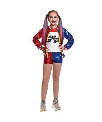 Disfraz Harley Quinn Joker's Baby niña Infantil para Carnaval Halloween (7-9 años)