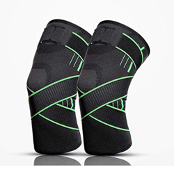 LIOOBO Sports Knee Brace Protective Gear Support Silicone Strip Knee Pads Elastic Compression Breathable Knee Protector Sleeve for Basketball Climbing en oferta
