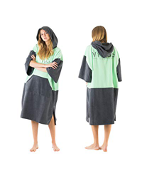 Vivida Lifestyle, Original - Albornoz con Capucha y Tela de Secado rápido para Playa, Surf, natación y triatlón (Gris/Verde, S/M) en oferta
