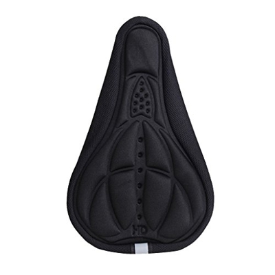 Gazechimp Funda de Sillín de 3D Esponja Cubierta de Amortiguador Accesorio para MTB Bicicleta - Negro, 280 x 160 x 20 mm