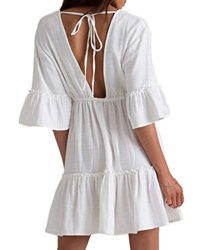 AiJump Túnica Vestido de Playa Kimonos Pareos Bohemia Camisa Verano para Mujer en oferta