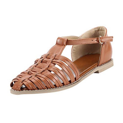 Sandalias para Mujer, Verano Zapatos de Tacón de Aguja Puntiagudo Punta Cerrada Diseño Elegante Modo Elegante para Fiesta Sandalias Planas Playa Zapat