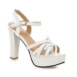 Sandalias De Tacón Cuadrado para Mujer Plataforma De Verano Tacón Alto Zapatos De Tacón Abierto con Espalda Abierta Zapatos De Fiesta De Boda Carrera  características