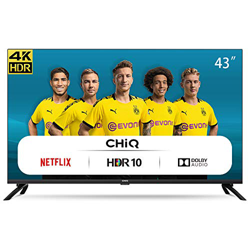 CHiQ Televisor Smart TV LED 43 Pulgadas 4K UHD, HDR 10/HLG, WiFi, Bluetooth, Youtube, Netflix, Prime Video, 3 x HDMI, 2 x USB - U43H7L precio