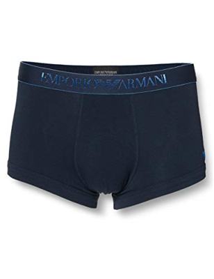 Red Premium-Shiny Logo Band Trunk Bañador, Azul (Marine 00135), Small para Hombre