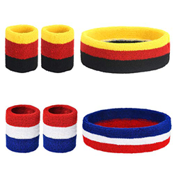 ZERHOK Diadema Sudor 6pcs Headband Deporte Muñequeras Deportivo Sweatbands Pulsera Alemania para Absorber el Sudor en Gimnasia Estudio y como decoraci características