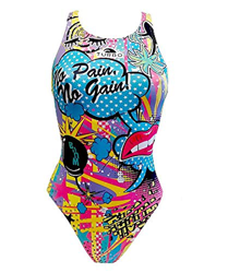 Turbo - Bañador Mujer CRAZY Tira Ancha doble capa (XL) en oferta