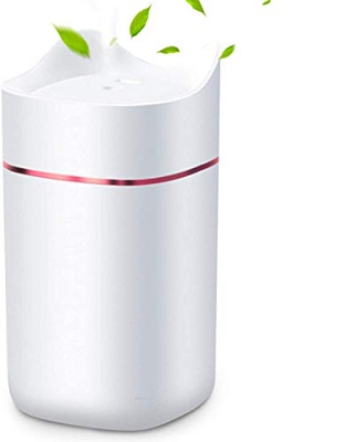 HebyTinco Humidificador Ultrasónico Difusor, 1.4L Humidificador Aceites Esenciales USB con Luz de Noche de Colores, Niveles Ajustables, para Auto de O