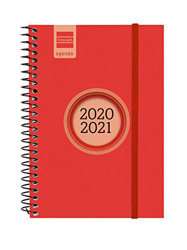 Finocam - Agenda Curso 2020-2021 E8, 120 x 171 Semana Vista Apaisada Espir Label, Rojo, Español características