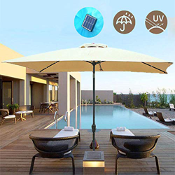 MZYKA Cortina Parasol por un Sol de Jardín, 2 x 3 m Rectangular Ajustable inclinable toldo del Sol Protección UV solares con Luces LED, para al Aire L características