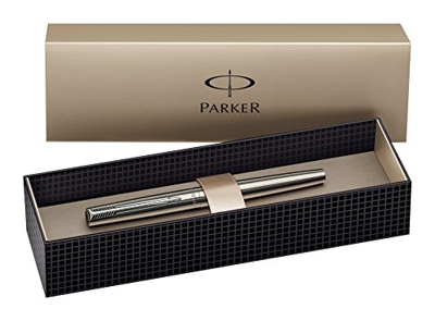 Parker Jotter - Pluma estilográfica con caja (adornos en cromo, punta media)