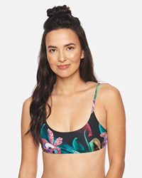 Hurley W Orchid Snack Scoop Surf Top Partes De Arriba Bikini, Mujer, Black/(Black), M en oferta