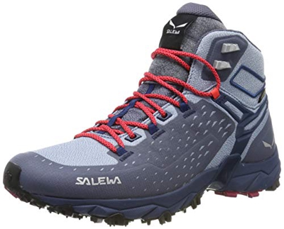 Salewa WS Alpenrose Ultra Mid Gore-Tex, Zapatos de High Rise Senderismo Mujer, Gris (Grisaille/Poseidon 458), 40.5 EU