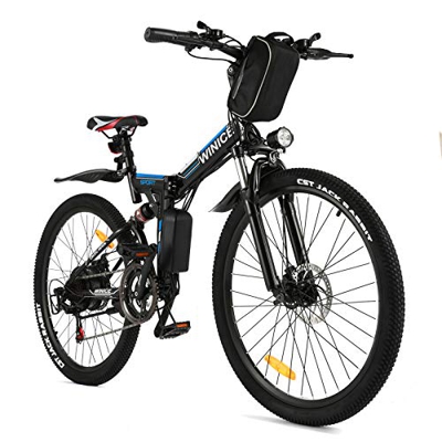 Vivi Bicicleta Eléctrica Plegable Bicicleta Eléctrica de Montaña 26"Ligera 250W Ebike, Bicicleta Eléctrica para Adultos con Batería Extraíble de 8Ah (