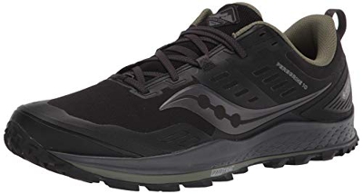 Saucony Peregrine 10 GTX, Zapatillas para Carreras de montaña Hombre, Black/Pine, 45 EU