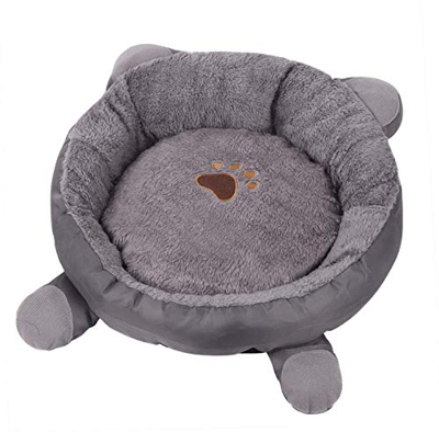 Queta - Cama para perros y gatos, lavable, diseño de orejas de gato