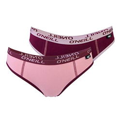 O'Neill - Bikini slip Plain para mujer (2 unidades) Rose/Wine Red M en oferta