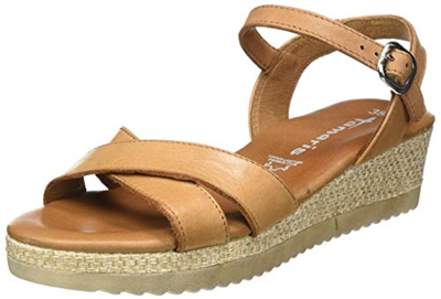 Tamaris 1-1-28248-24, Sandalia con Pulsera Mujer, Beige (Cuoio 455), 38 EU