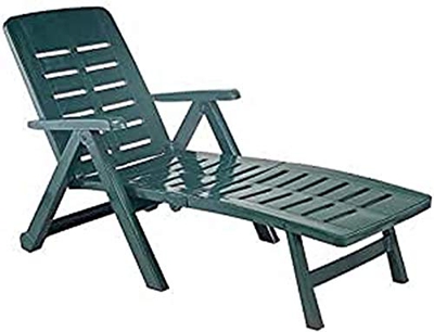 IPAE 356843 Tumbona Plegable con Ruedas SMERALDO Verde